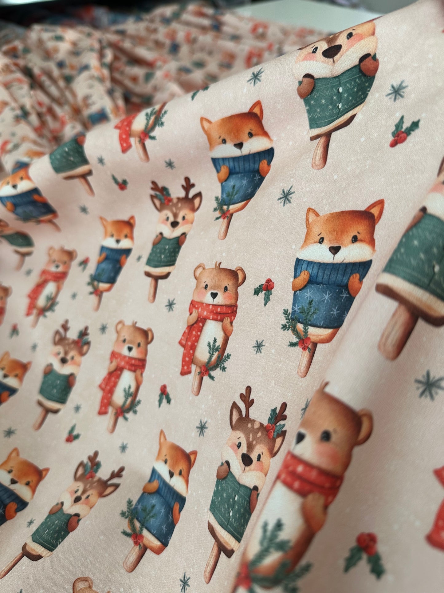 Žebrovaný úplet - Vánoční nanuky