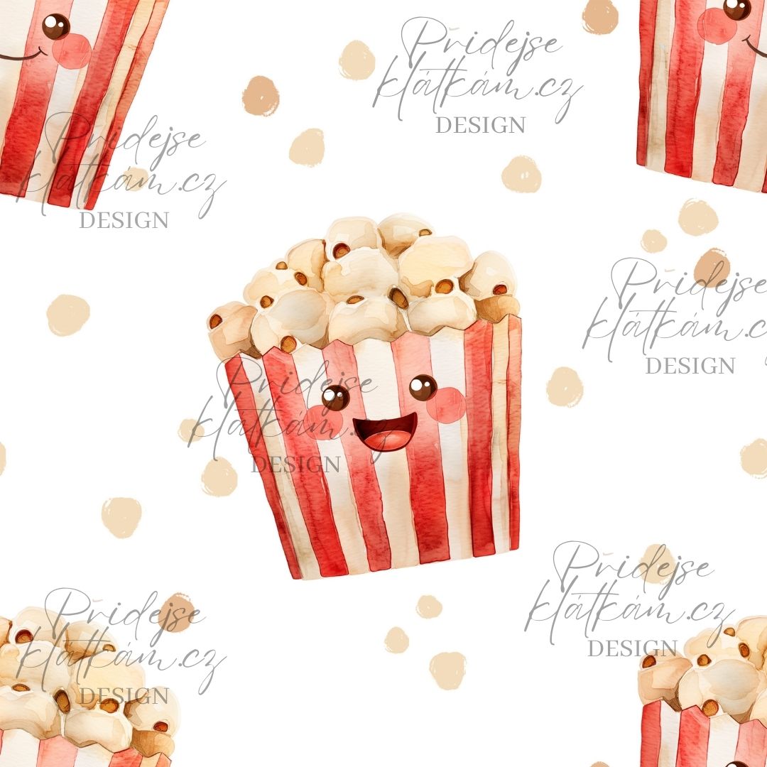 Žebrovaný úplet - Popcorn