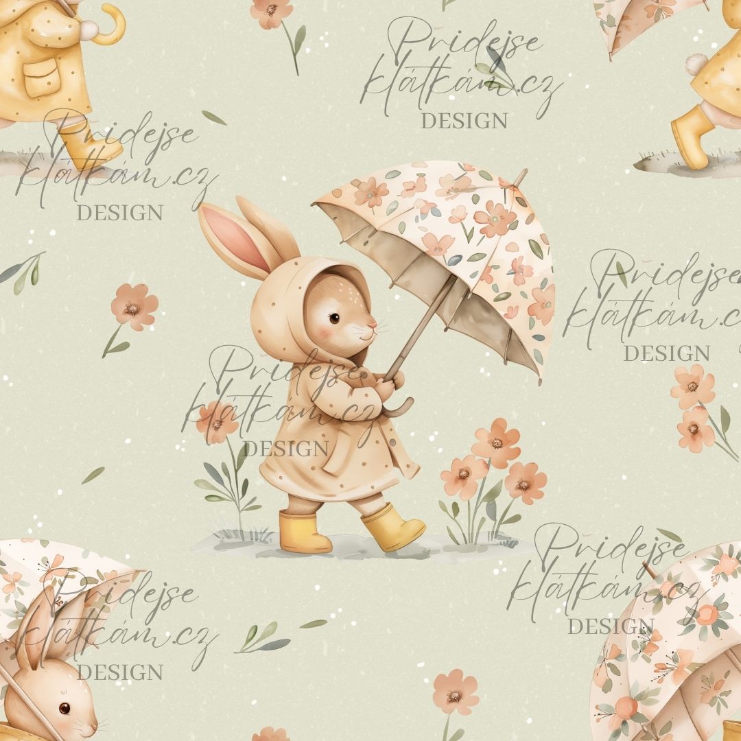 Softshell - Králíček v dešti