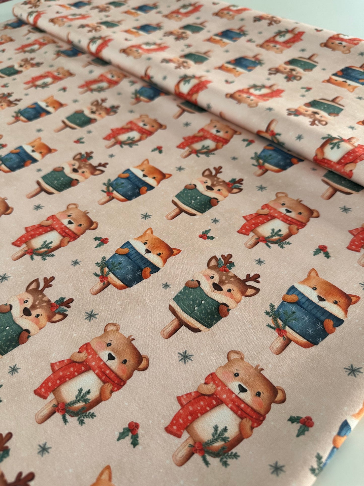 Žebrovaný úplet - Vánoční nanuky