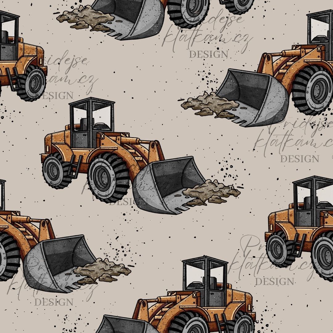 Žebrovaný úplet - Bagry