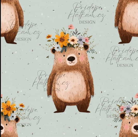 Teplákovina - Květinový medvídek