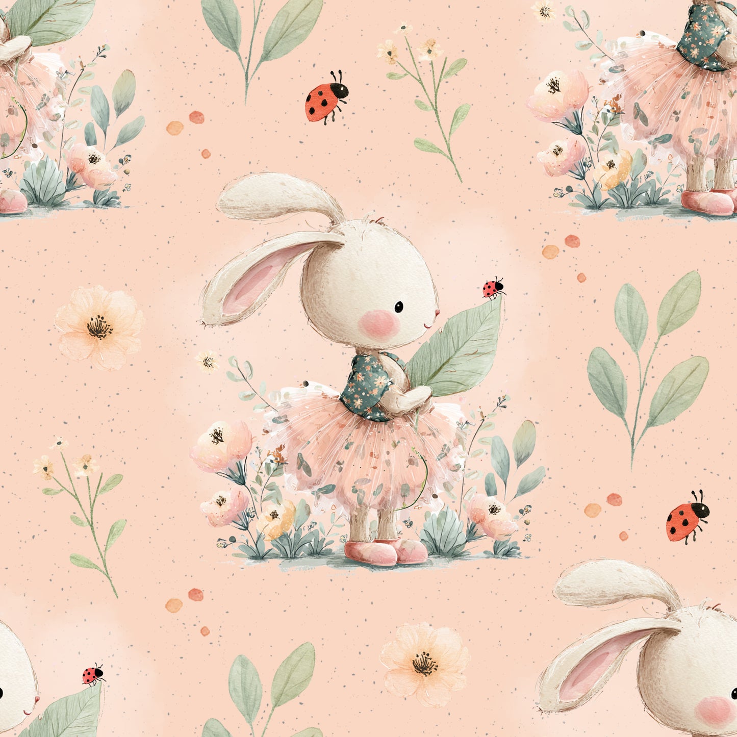 Žebrovaný úplet - Jarní králíček