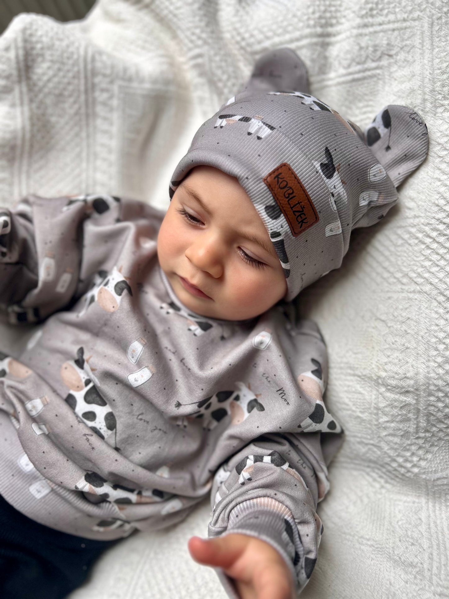 Žebrovaný úplet - Kravičky Búú