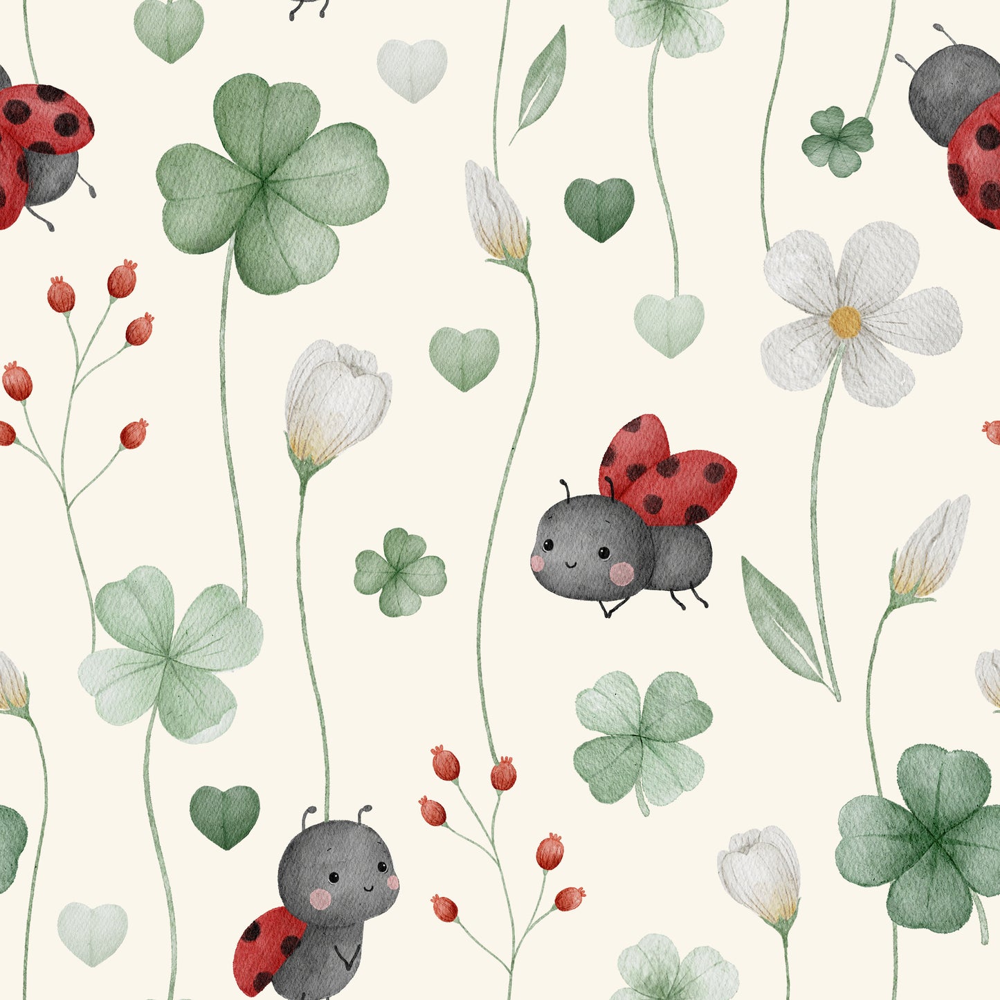 Žebrovaný úplet - Berušky