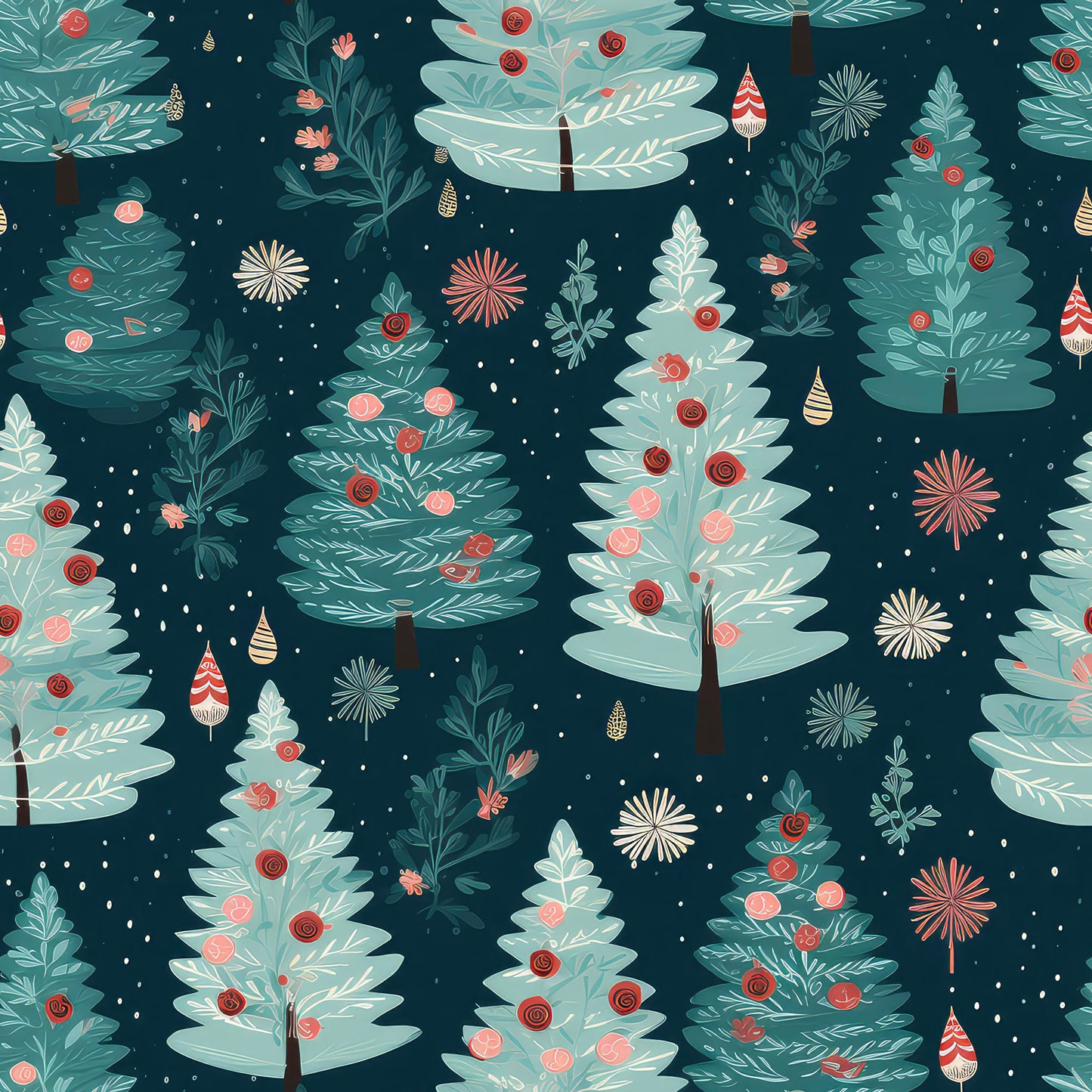 Žebrovaný úplet - Vánoční stromky