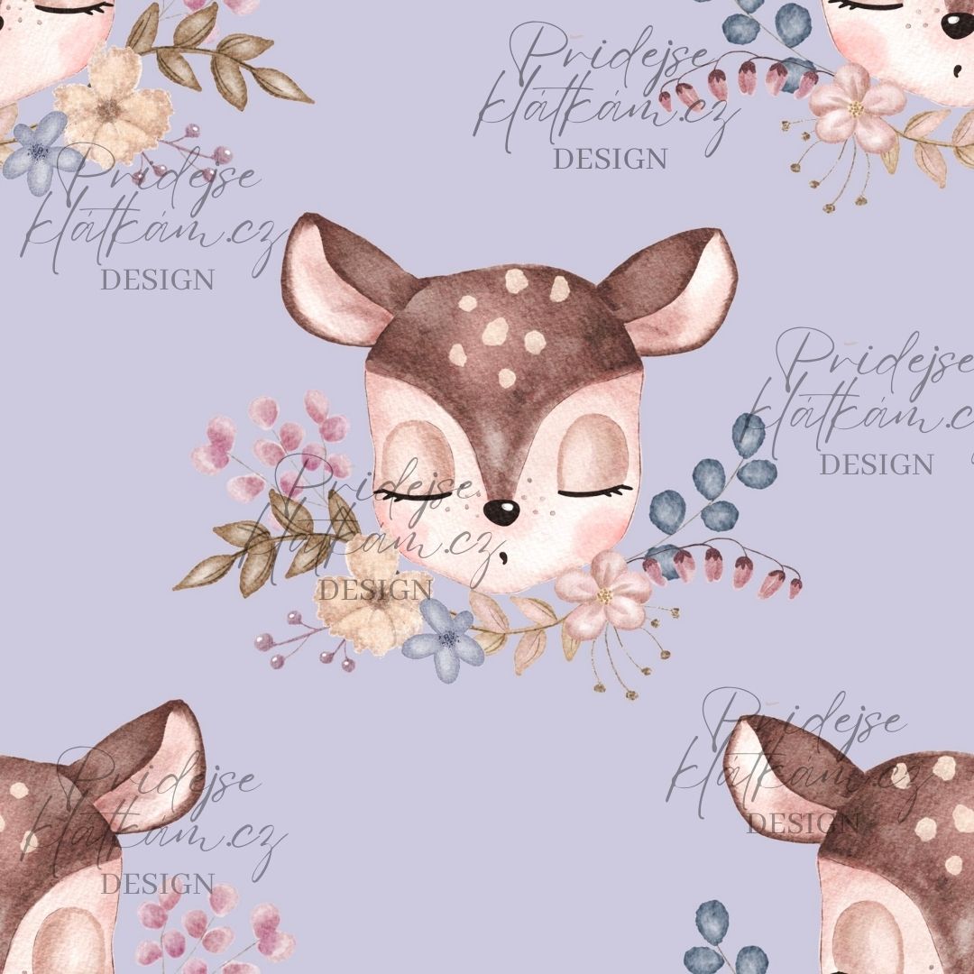 Žebrovaný úplet - Srnečka levandule