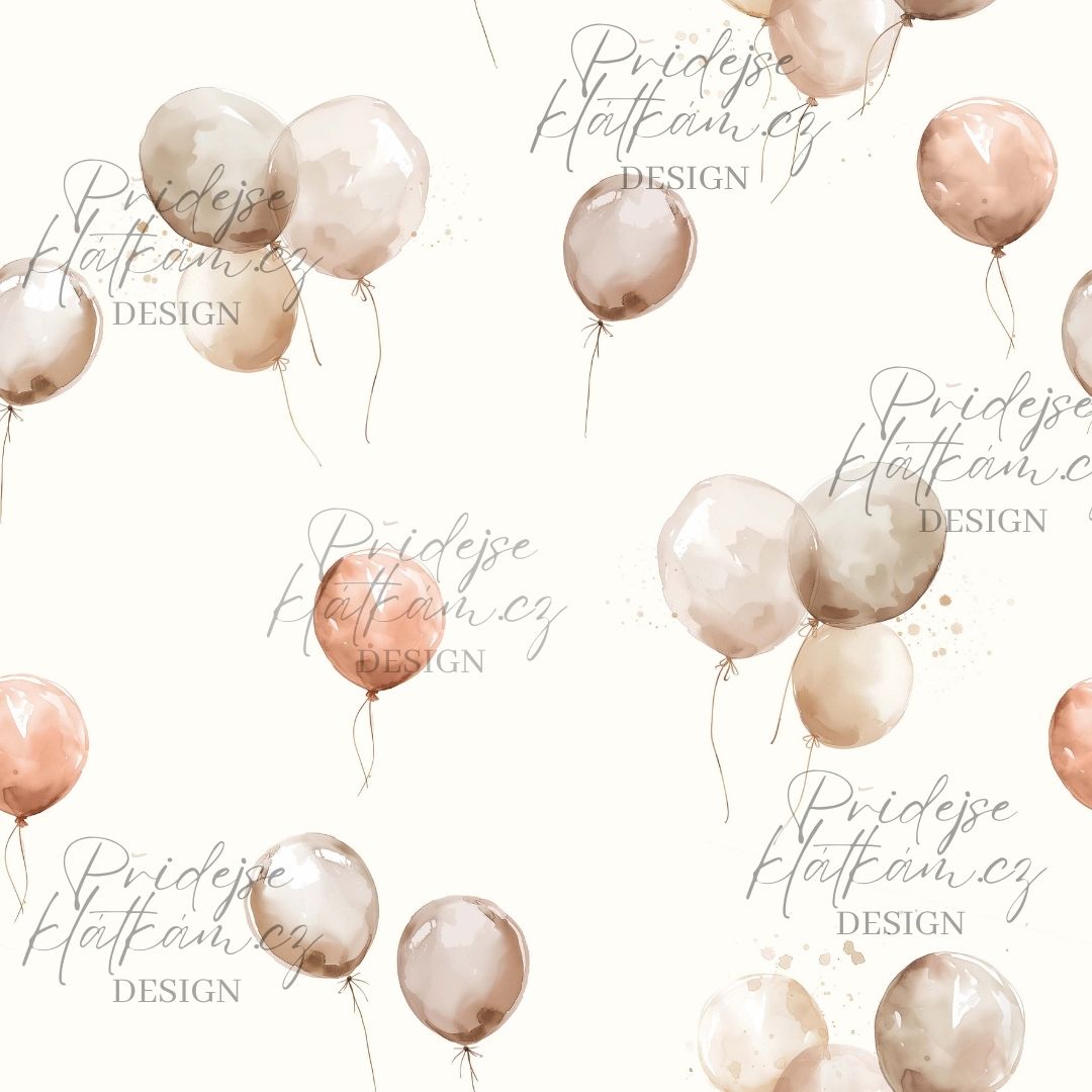 Žebrovaný úplet - Balónky