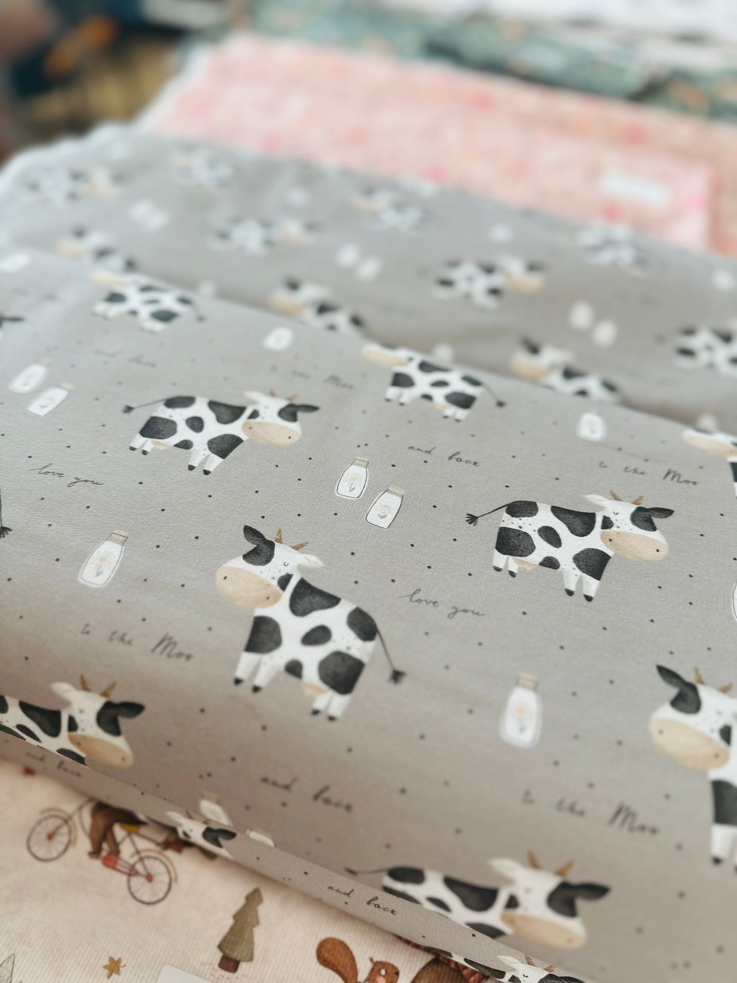 Žebrovaný úplet - Kravičky Búú