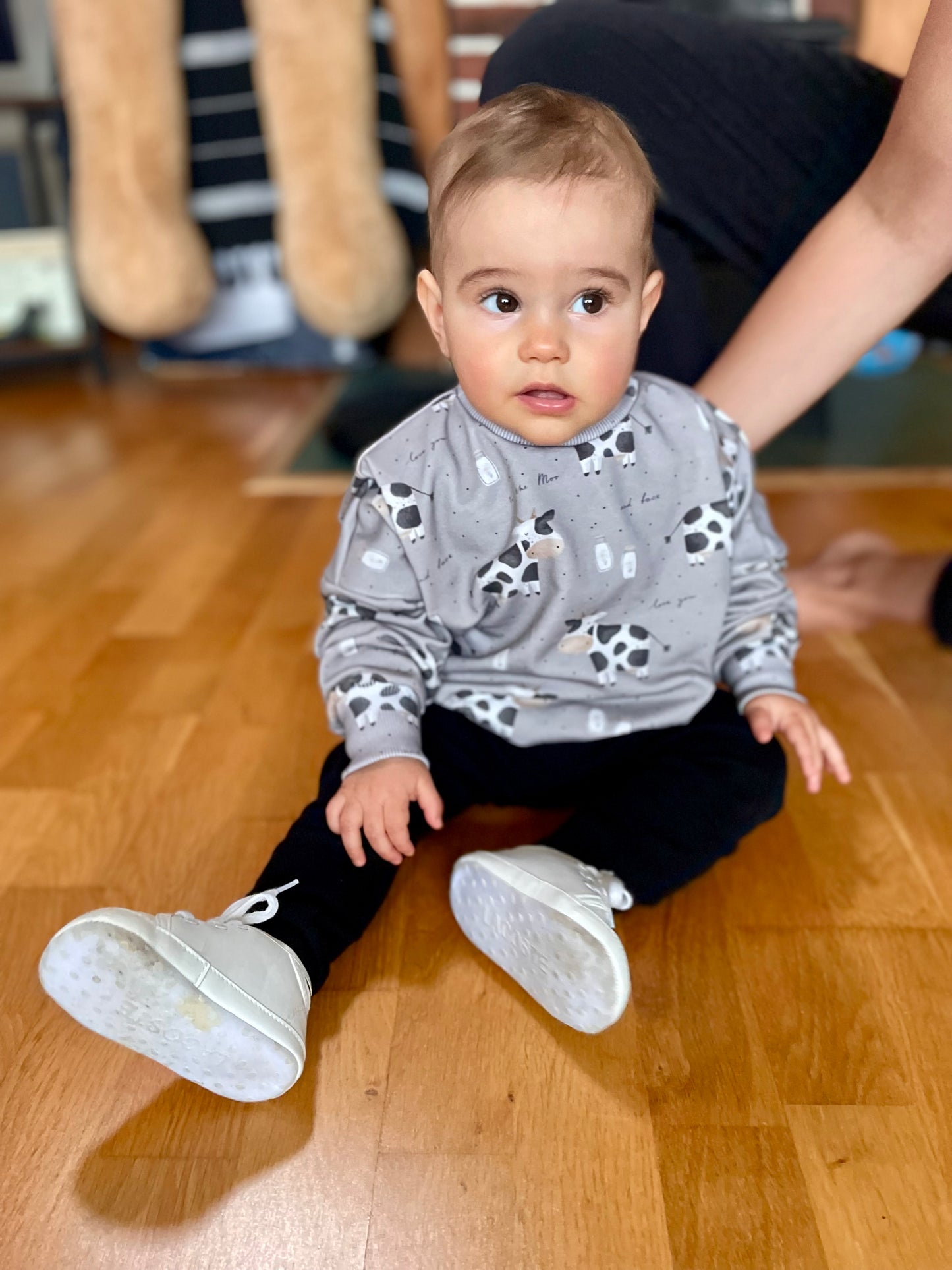 Žebrovaný úplet - Kravičky Búú