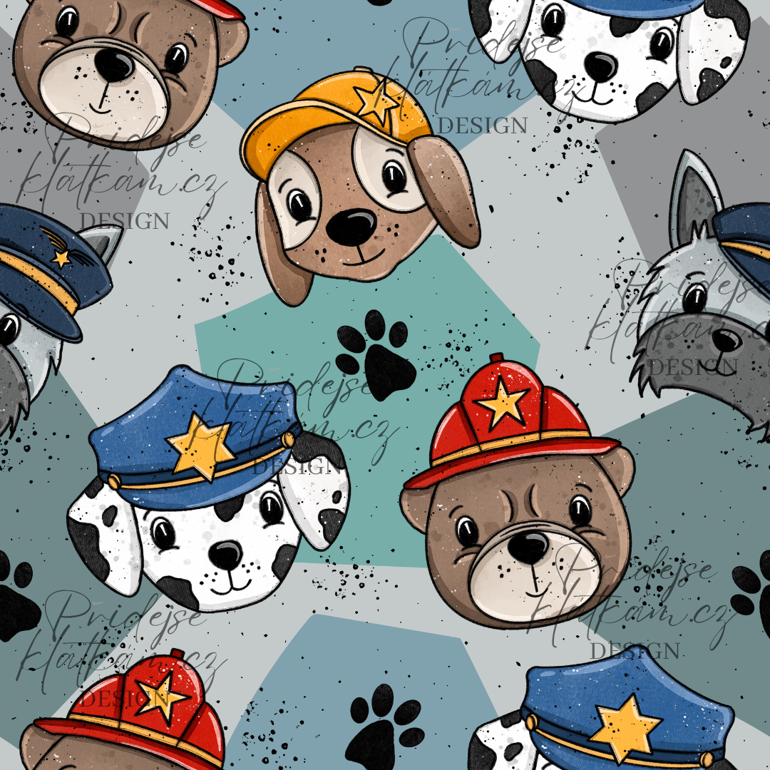 Žebrovaný úplet - Psí patrola