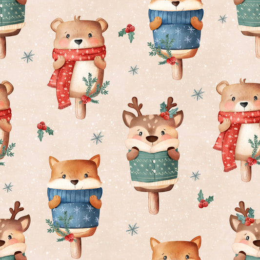 Žebrovaný úplet - Vánoční nanuky