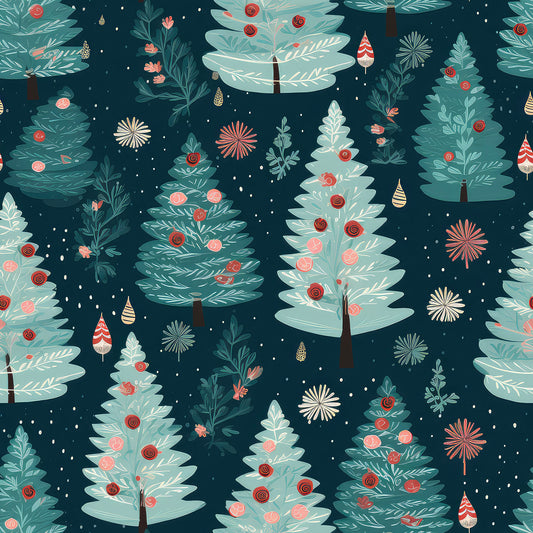 Žebrovaný úplet -  Vánoční stromky