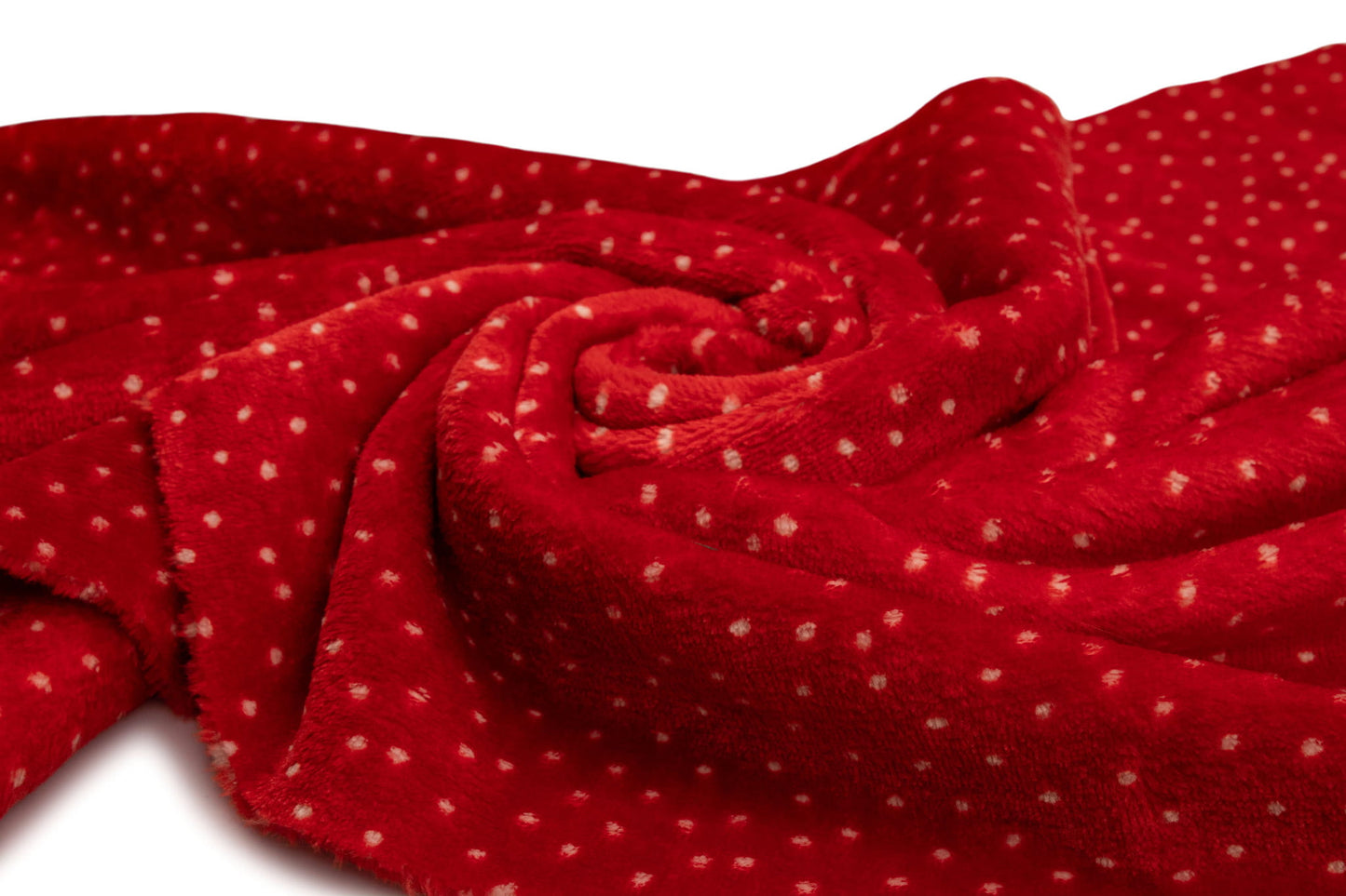 Bílé puntíky na červené