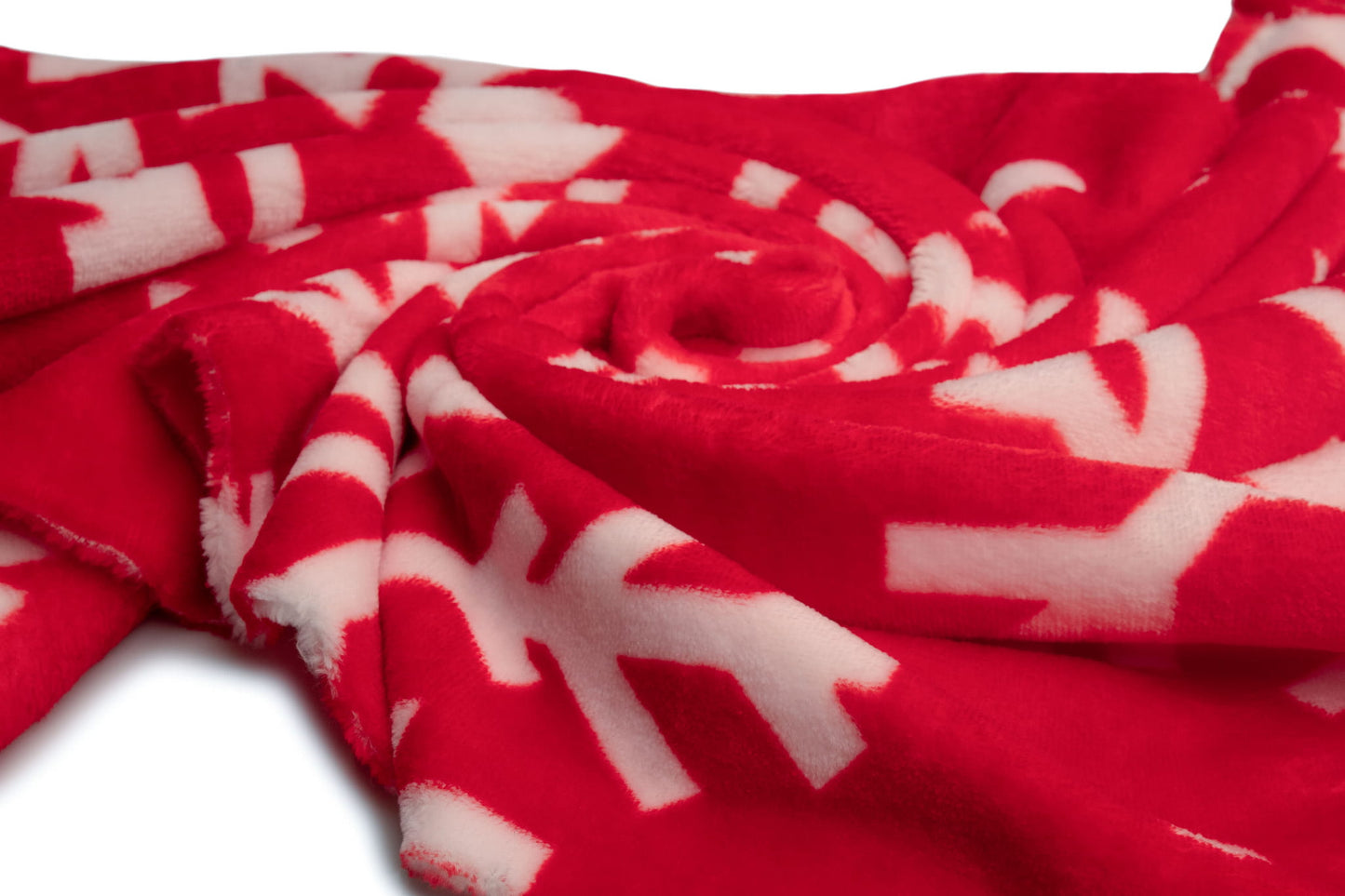 Bílé vločky na červené